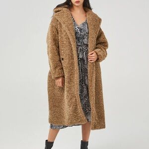 89th & Madison Teddy Bear Long Coat Jacket